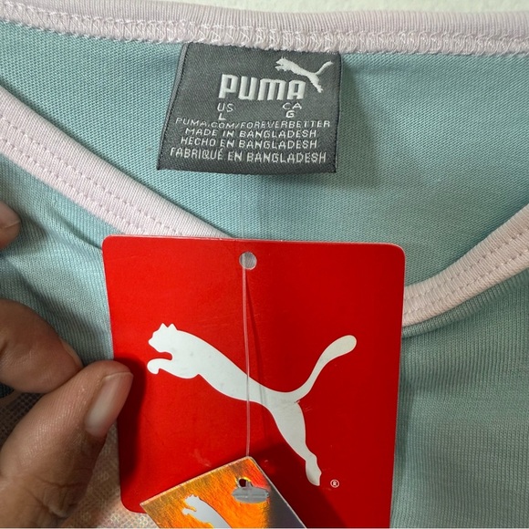 Puma Girls' Blue and Pink Sleeveless Romper - Picture 5 of 6